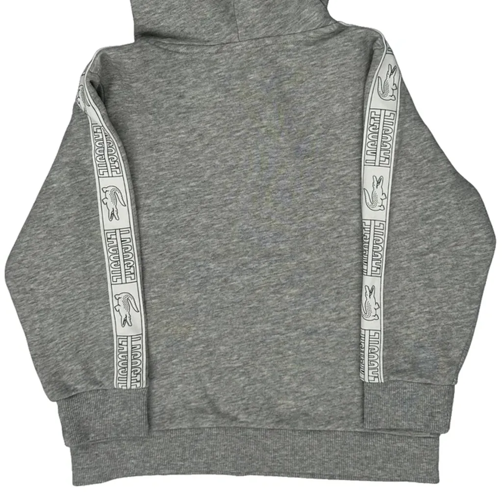 Age 4 Lacoste Hoodie - XS Grey Cotton - Image 7