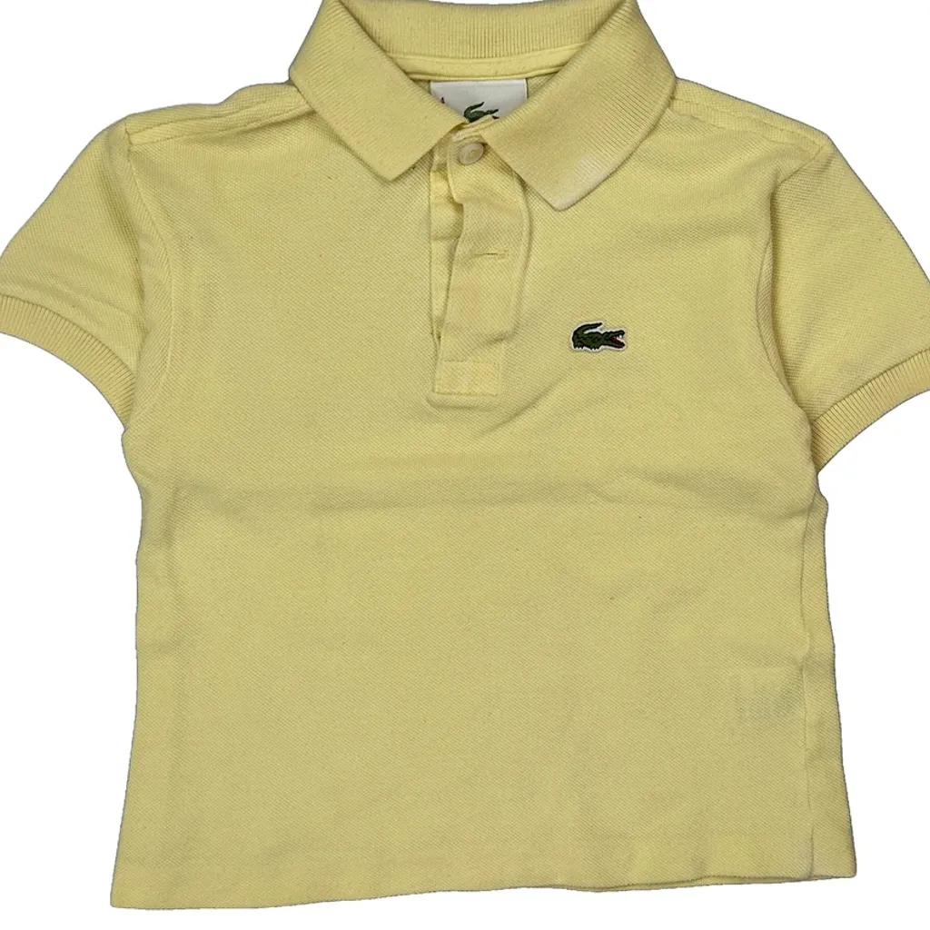 Age 4 Lacoste Polo Shirt - XS Yellow Cotton - Image 4