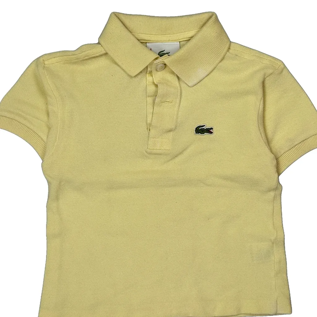 Age 4 Lacoste Polo Shirt - XS Yellow Cotton - Image 5