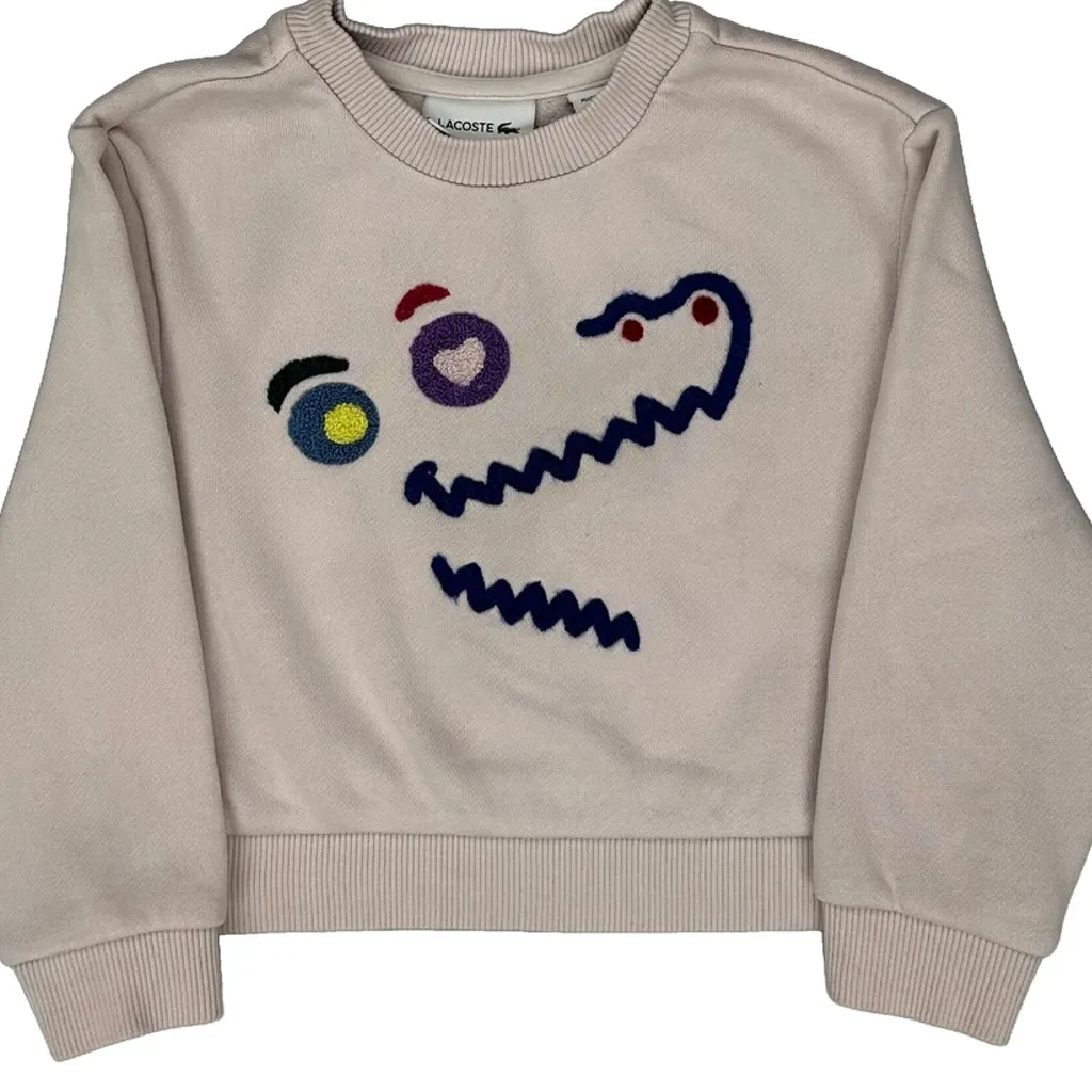 Age 4 Lacoste Sweatshirt - XS Pink Cotton - Image 4