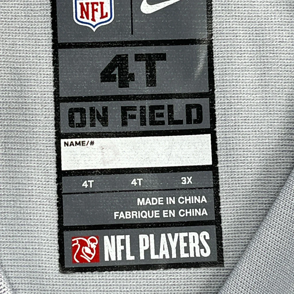 Age 4 Nike Seattle Seahawks Football Jersey - XS Gray Polyester - Image 3