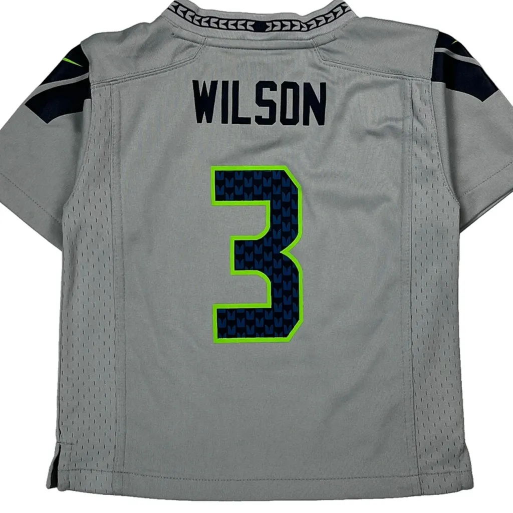 Age 4 Nike Seattle Seahawks Football Jersey - XS Gray Polyester - Image 6