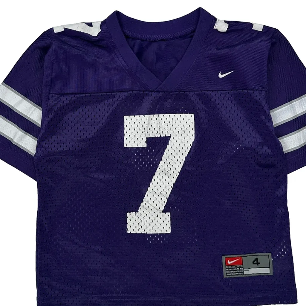 Age 4 Nike Football Jersey - Small Purple Polyester - Image 5