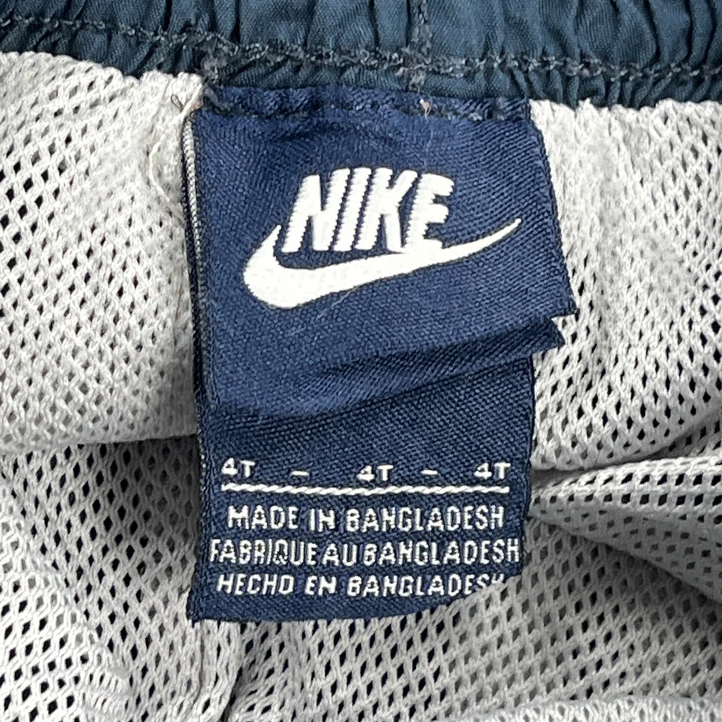 Age 4 Nike Track Pants - XS Blue Polyester - Image 3