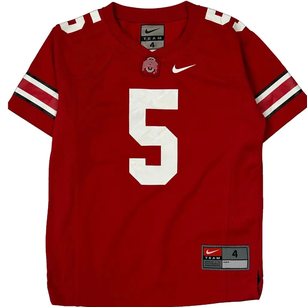 Age 4 Ohio State Nike Football Jersey - Small Red Polyester - Image 4