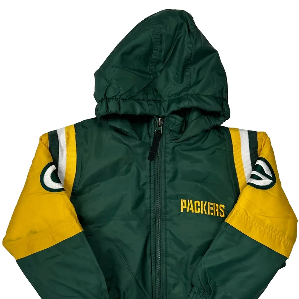 Age 4 Packers Nfl Jacket - XS Green Nylon - Image 4