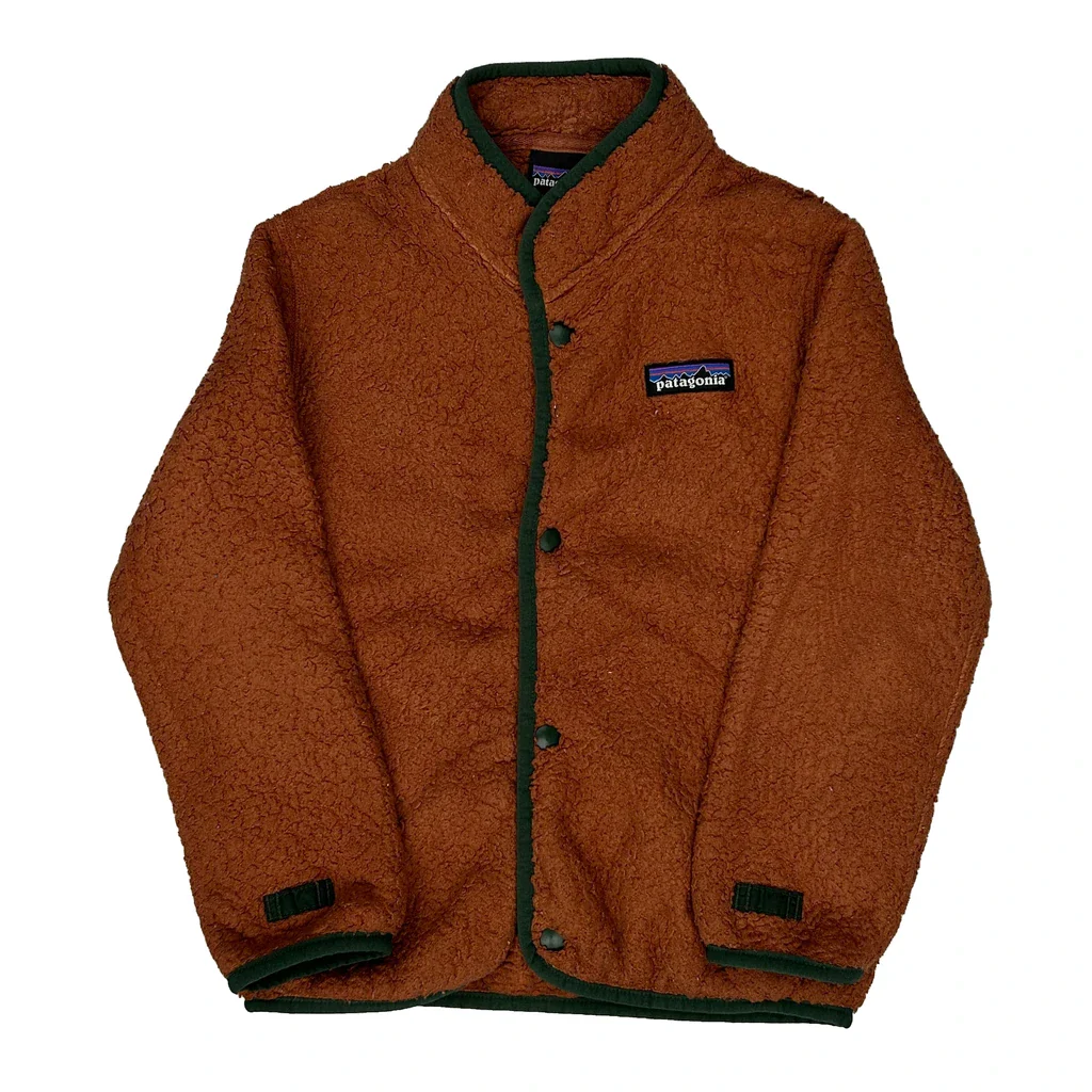 Age 4 Patagonia Fleece Jacket - XS Brown Polyester