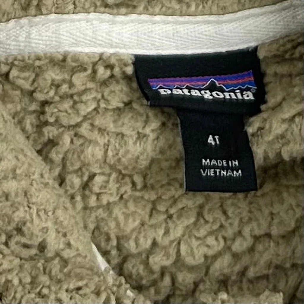 Age 4 Patagonia Fleece - Small Beige Polyester - Image 3