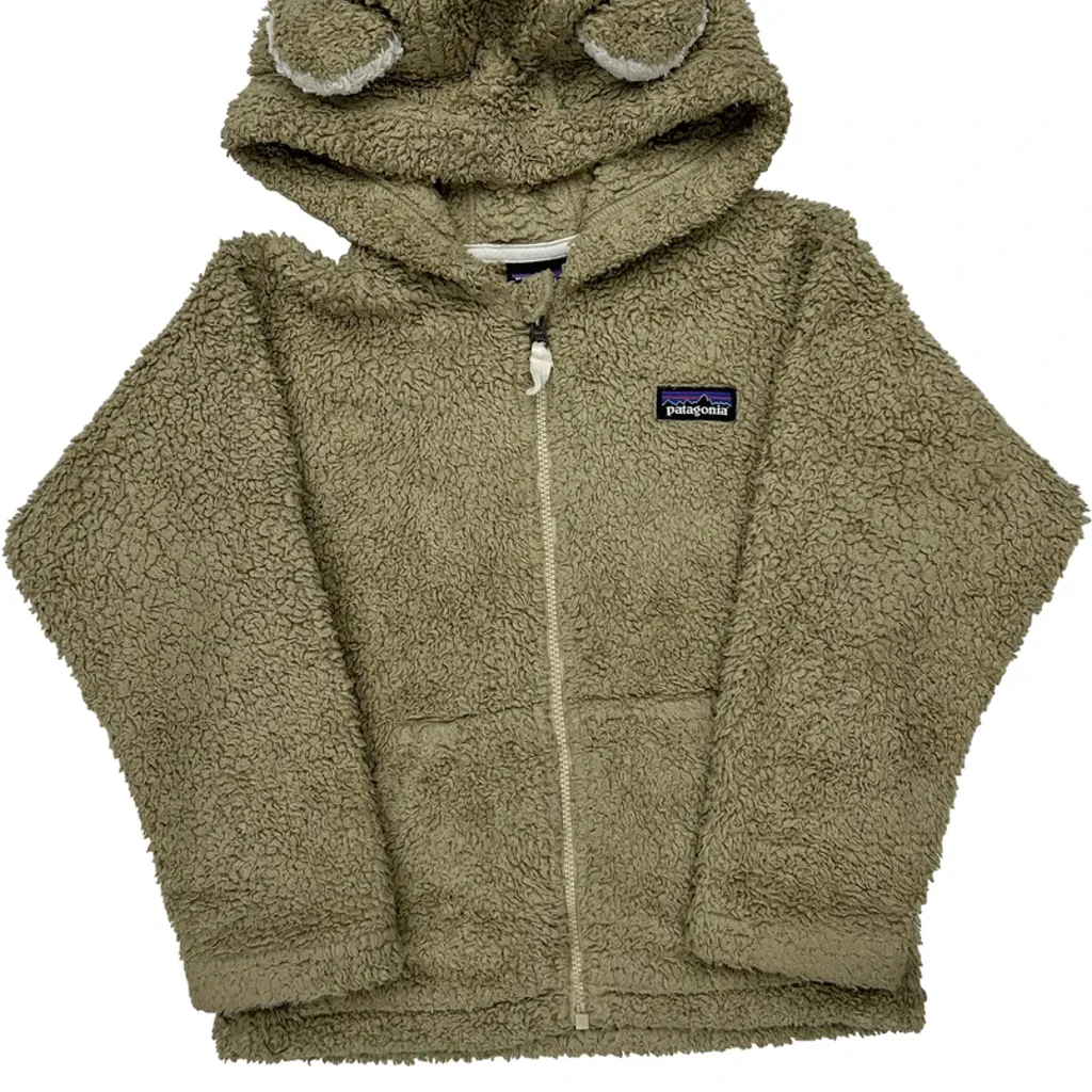 Age 4 Patagonia Fleece - Small Beige Polyester - Image 4