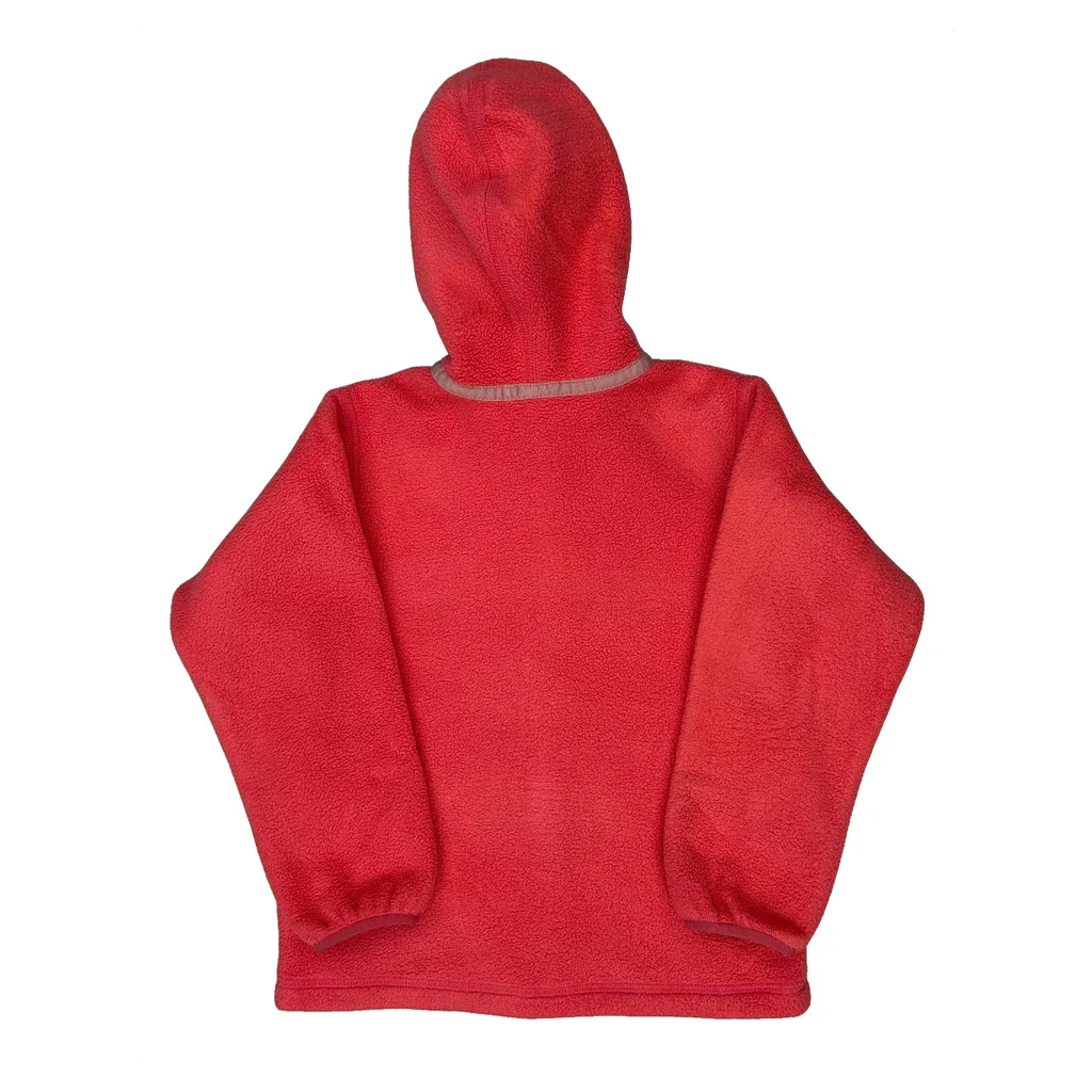 Age 4 Patagonia Fleece Hoodie - XS Red Polyester - Image 2