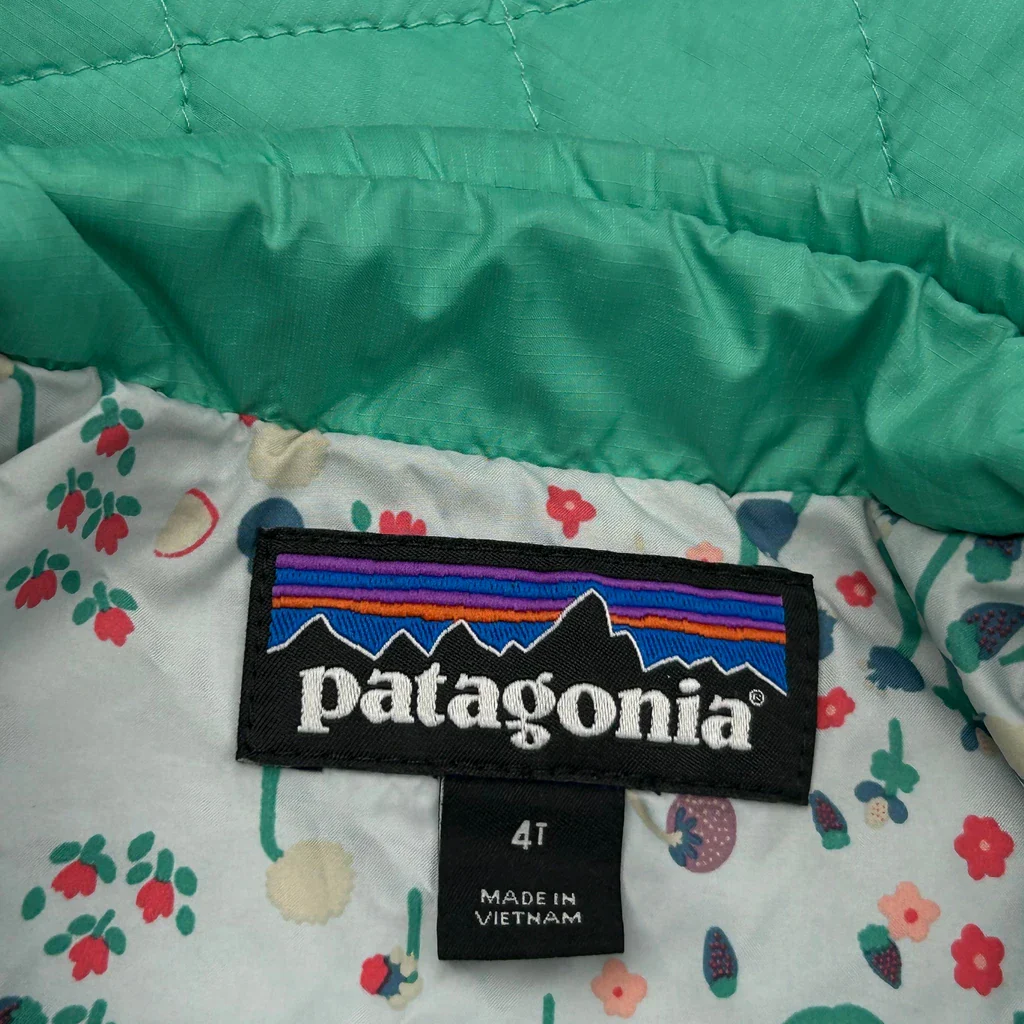 Age 4 Patagonia Jacket - XS Green Polyester - Image 3