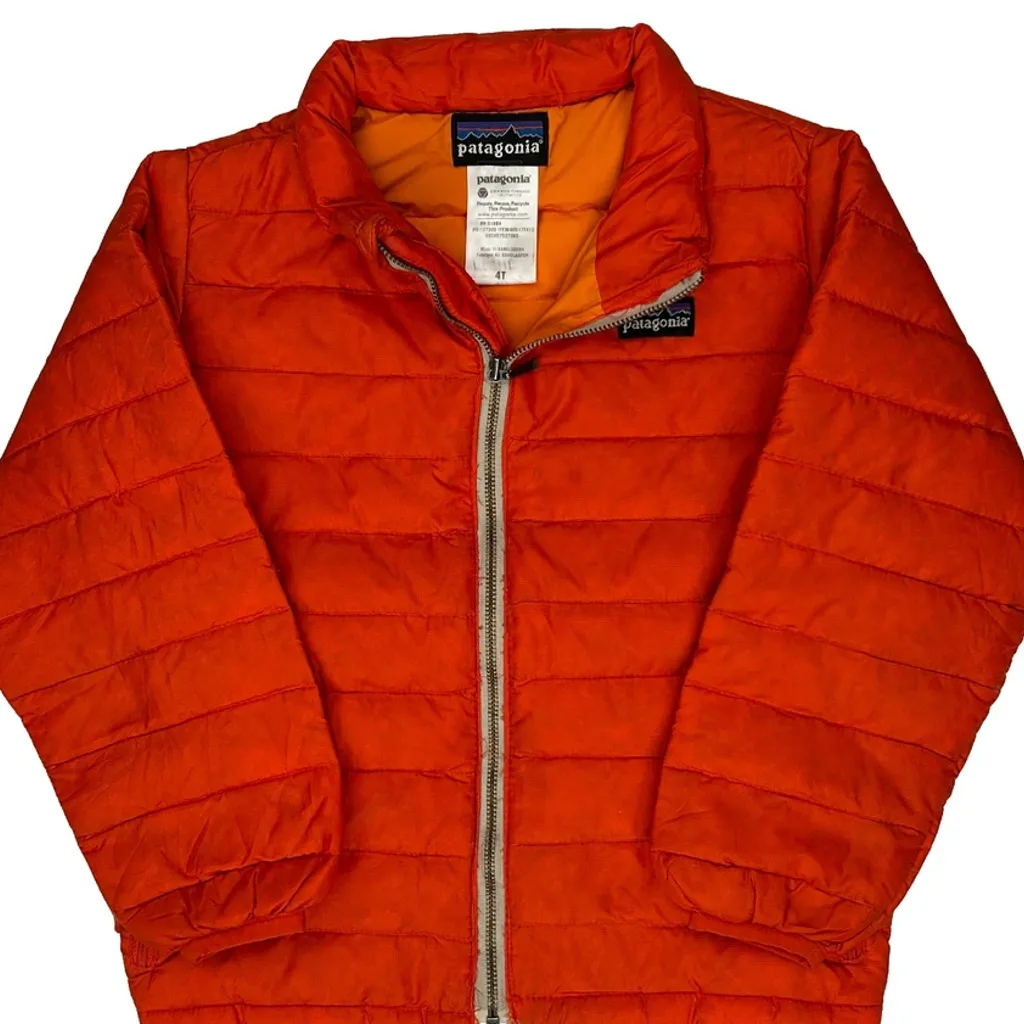 Age 4 Patagonia Puffer - Small Orange Polyester - Image 6