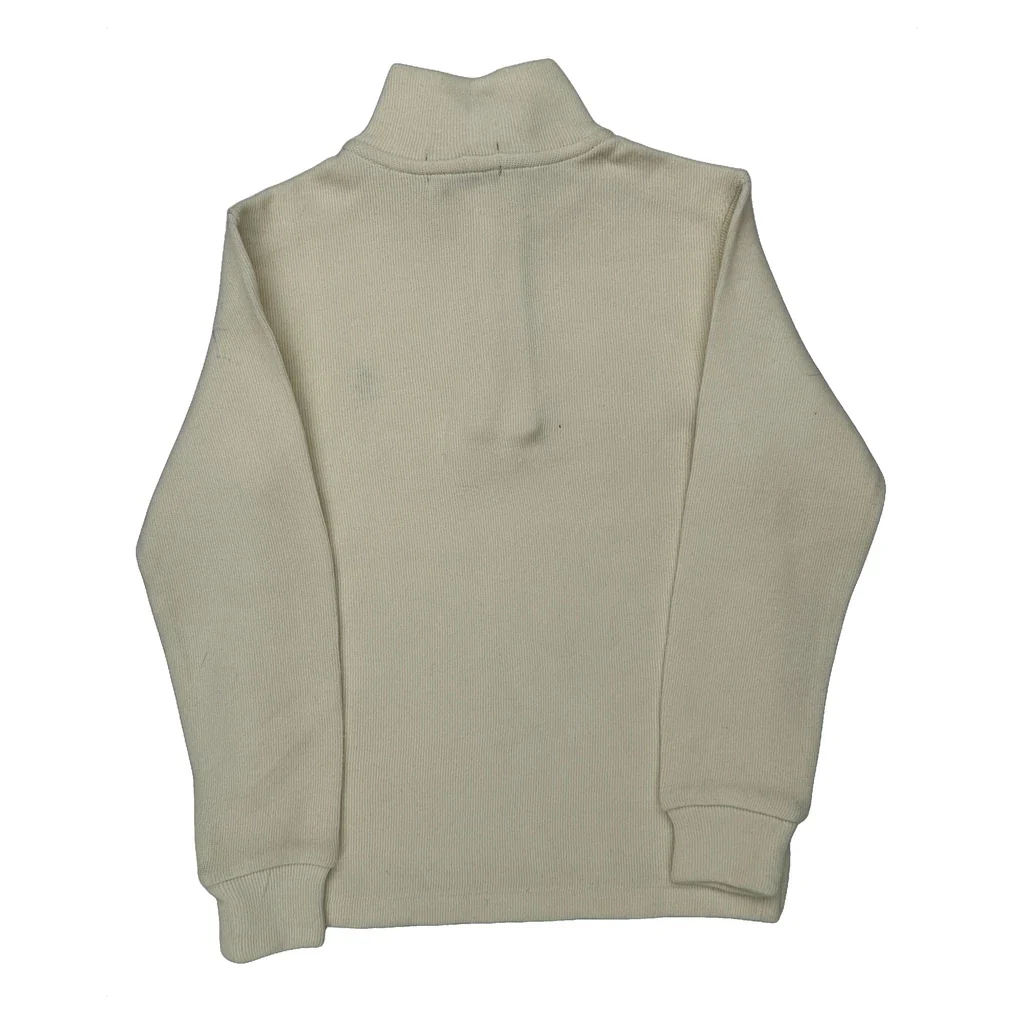 Age 4 Polo By Ralph Lauren 1/4 Zip - Small Cream Cotton - Image 2