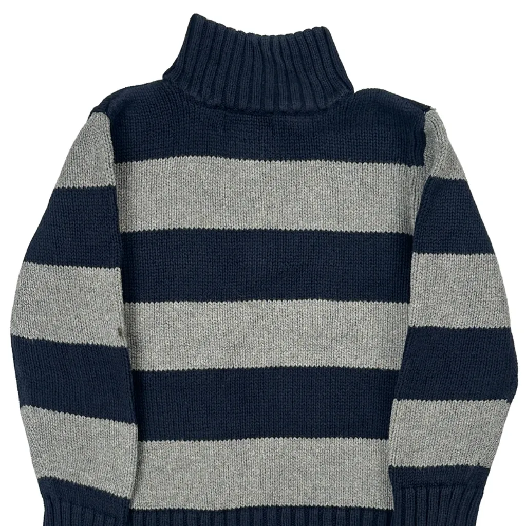 Age 4 Polo By Ralph Lauren Striped 1/4 Zip - XS Gray Cotton - Image 6
