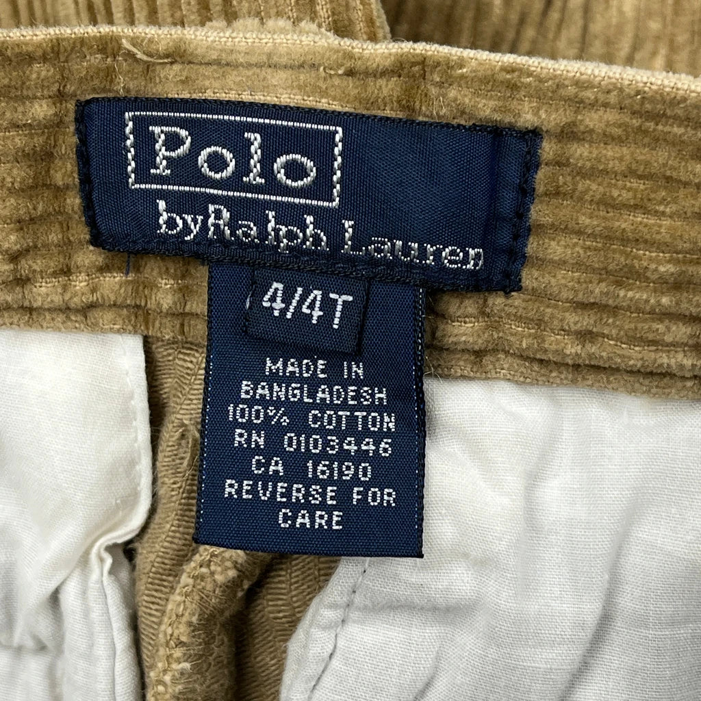 Age 4 Polo By Ralph Lauren Cord Trousers - Small Brown Cotton - Image 4