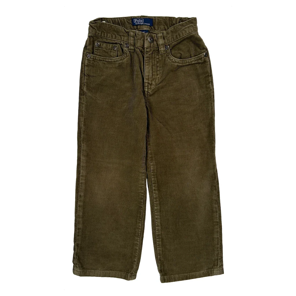 Age 4 Polo By Ralph Lauren Cord Trousers - Small Brown Cotton