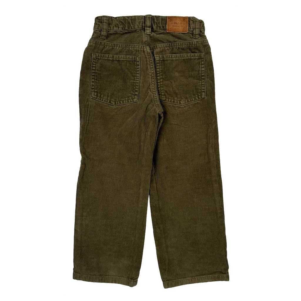 Age 4 Polo By Ralph Lauren Cord Trousers - Small Brown Cotton - Image 2