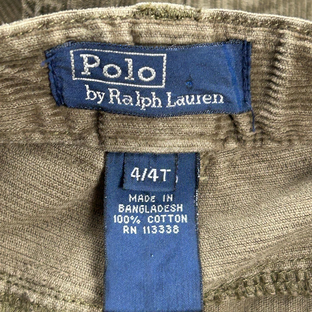 Age 4 Polo By Ralph Lauren Cord Trousers - Small Brown Cotton - Image 3