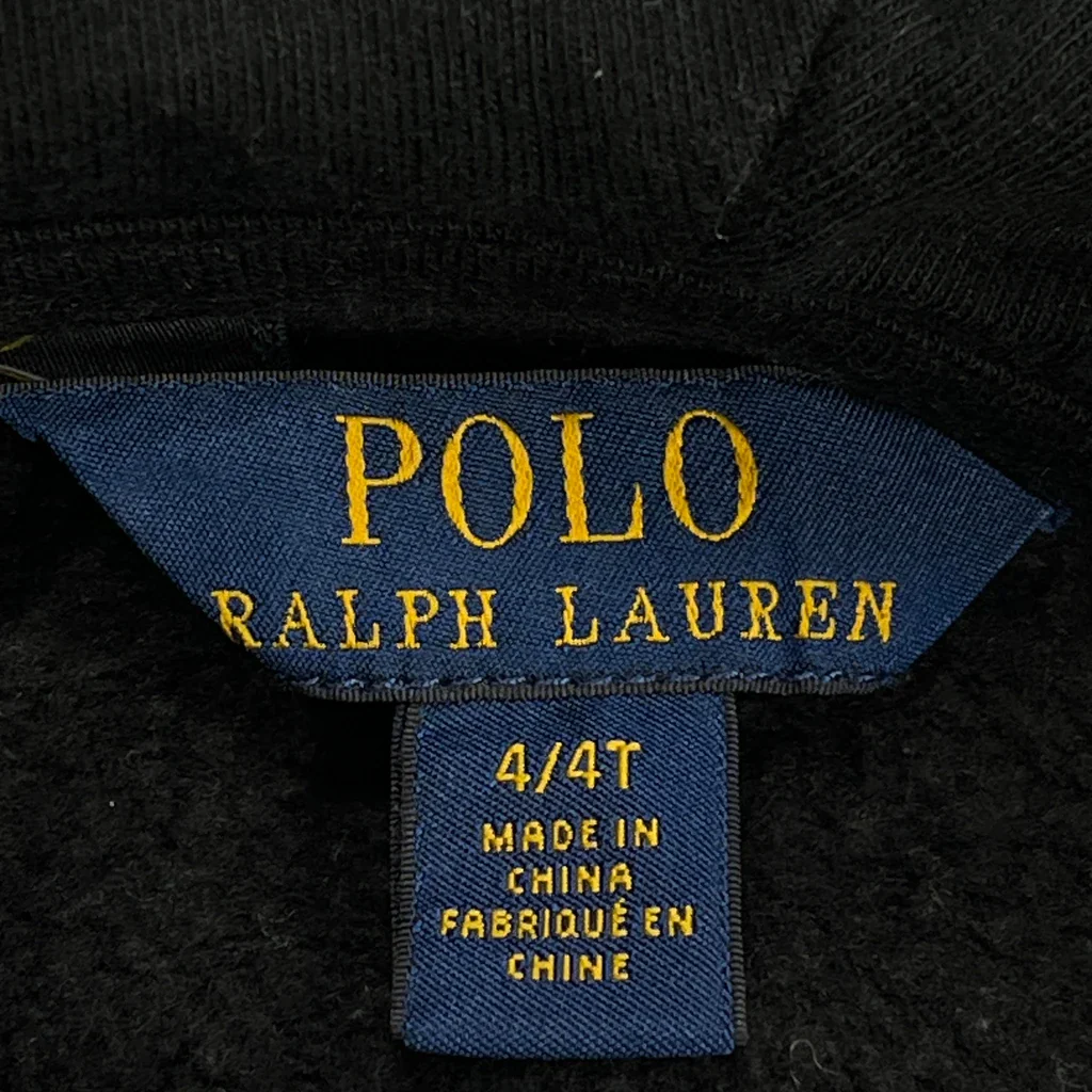 Age 4 Polo By Ralph Lauren Hoodie - XS Black Cotton - Image 3