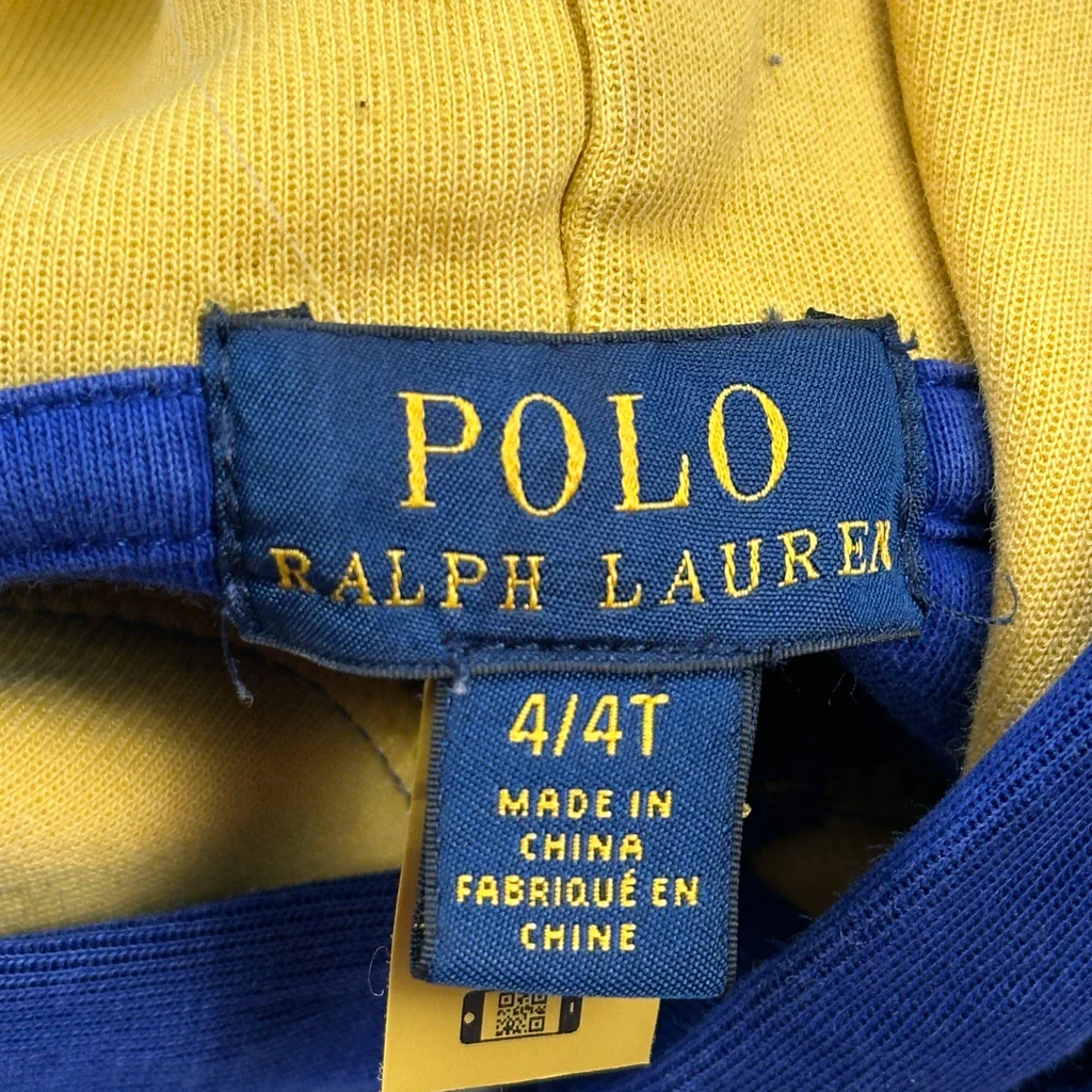 Age 4 Polo By Ralph Lauren Polo Racing Hoodie - XS Blue Cotton - Image 3