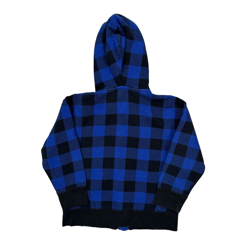 Age 4 Polo By Ralph Lauren Checked Hoodie - XS Blue Cotton - Image 2