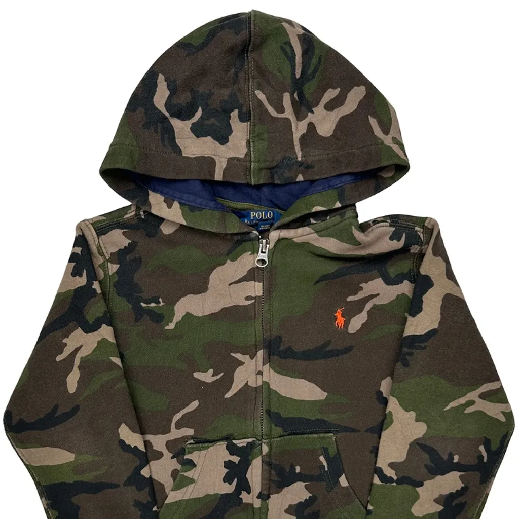 Age 4 Polo By Ralph Lauren Camo Hoodie - Small Camo Cotton - Image 4