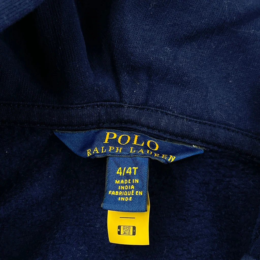 Age 4 Polo By Ralph Lauren Hoodie - XS Navy Cotton - Image 3