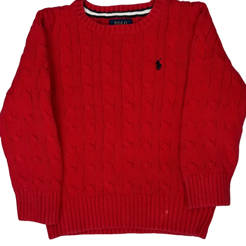 Age 4 Polo By Ralph Lauren Jumper - XS Red Cotton - Image 4