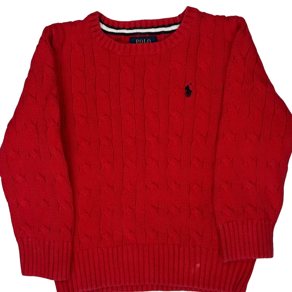 Age 4 Polo By Ralph Lauren Jumper - XS Red Cotton - Image 5