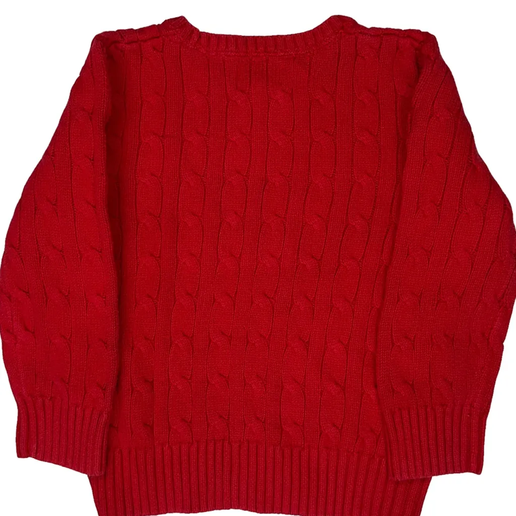 Age 4 Polo By Ralph Lauren Jumper - XS Red Cotton - Image 6