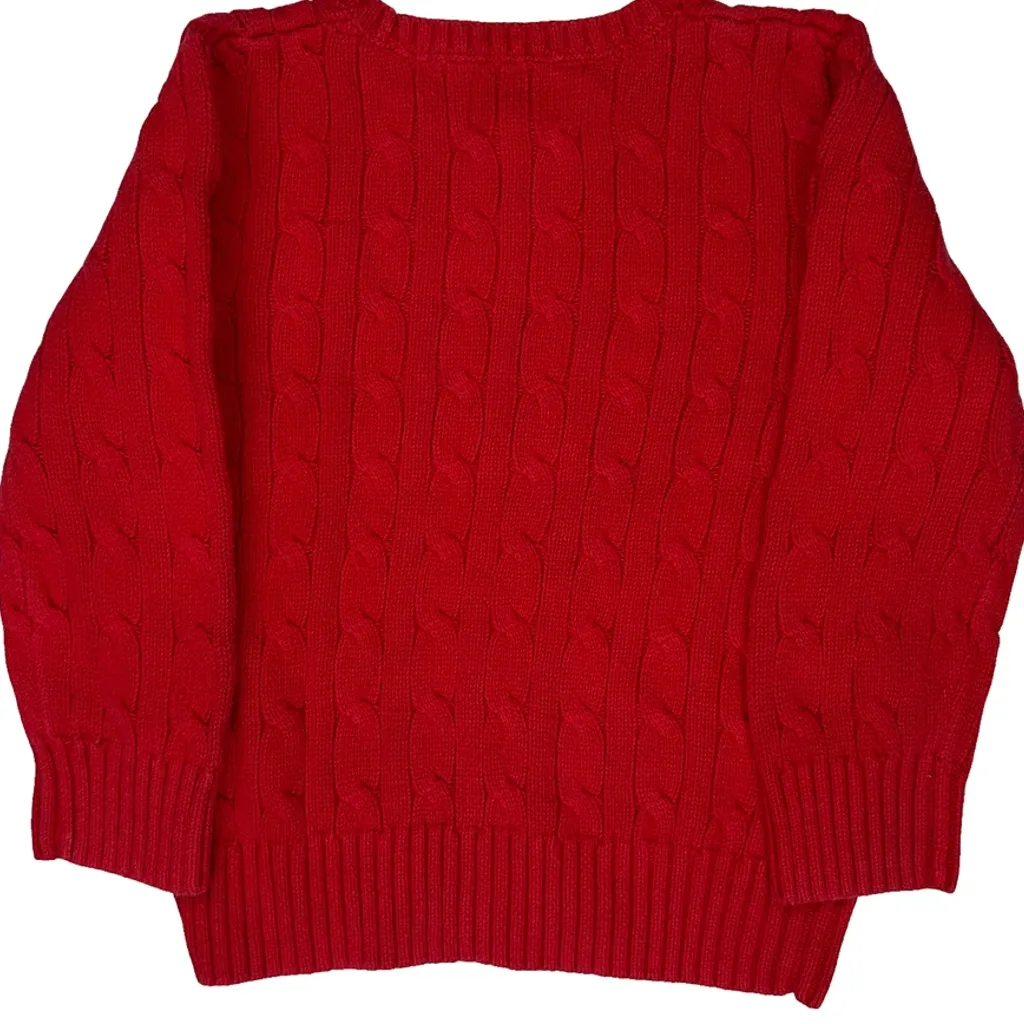 Age 4 Polo By Ralph Lauren Jumper - XS Red Cotton - Image 7