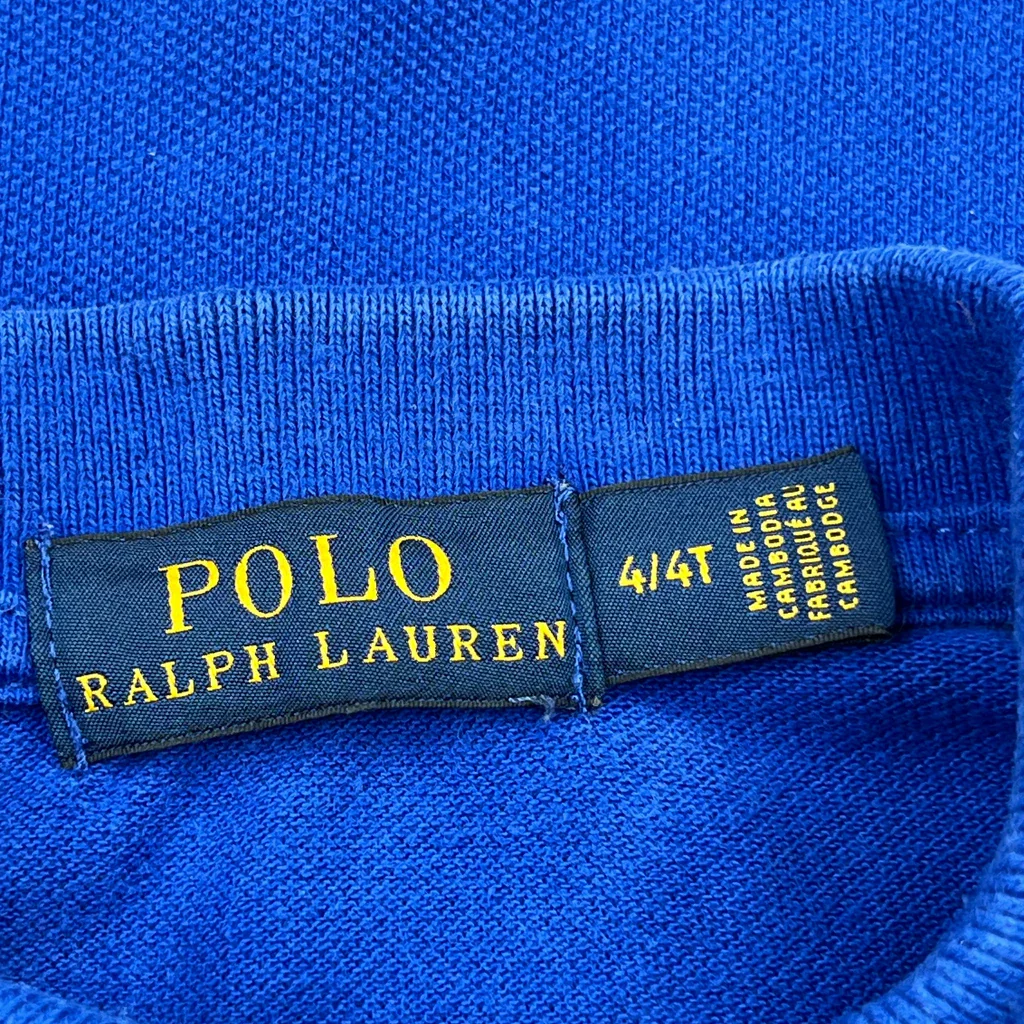 Age 4 Polo By Ralph Lauren Polo Shirt - XS Blue Cotton - Image 3