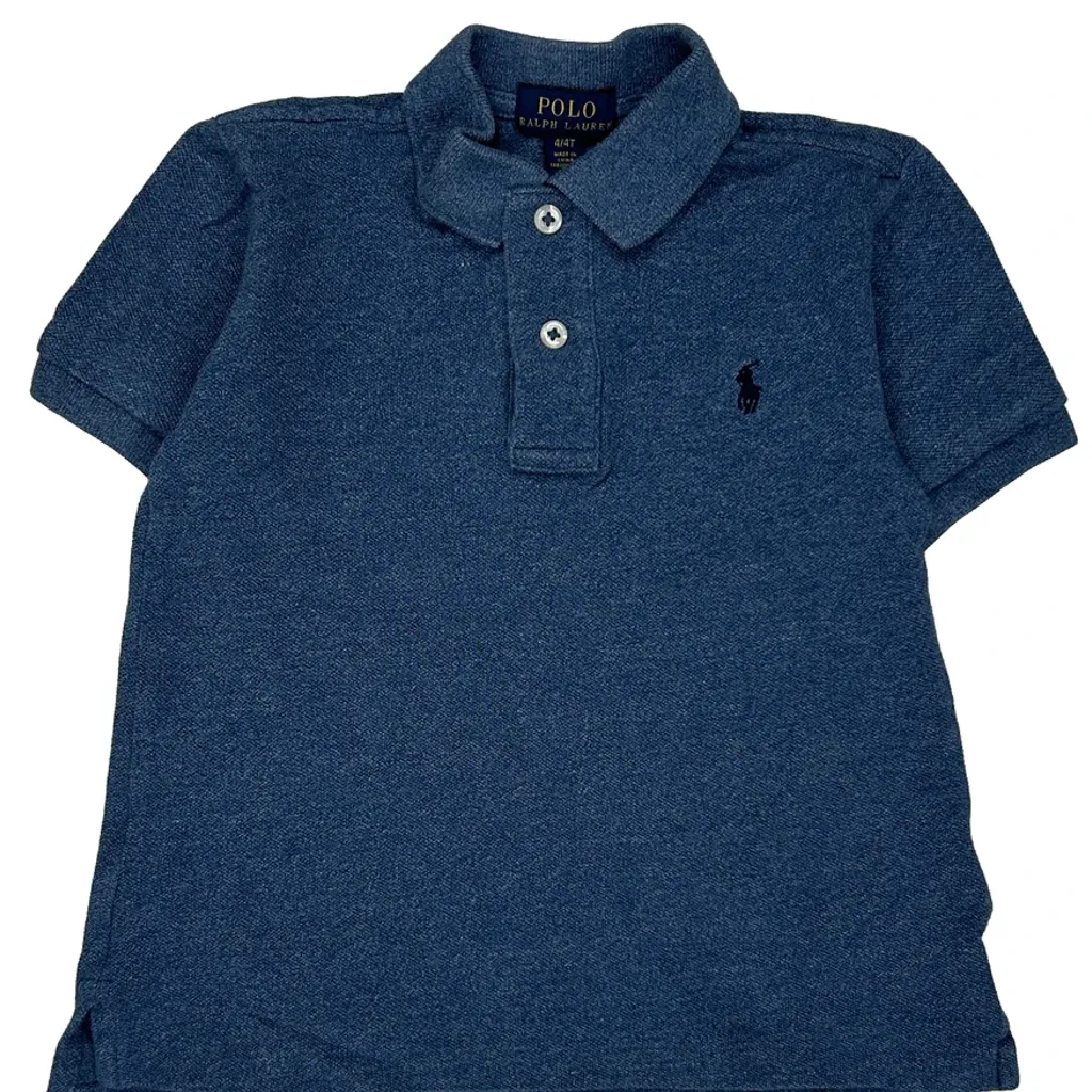 Age 4 Polo By Ralph Lauren Polo Shirt - XS Blue Cotton - Image 5