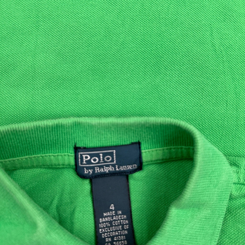 Age 4 Polo By Ralph Lauren Polo Shirt - XS Green Cotton - Image 3