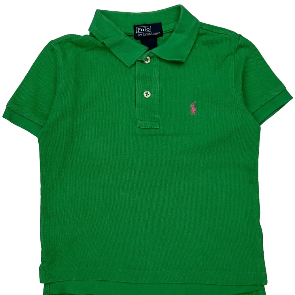 Age 4 Polo By Ralph Lauren Polo Shirt - XS Green Cotton - Image 4