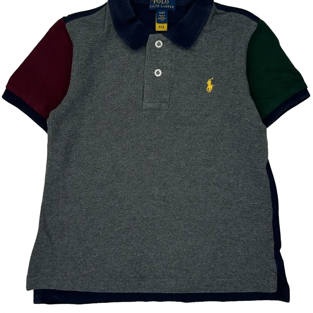 Age 4 Polo By Ralph Lauren Polo Shirt - XS Grey Cotton - Image 5