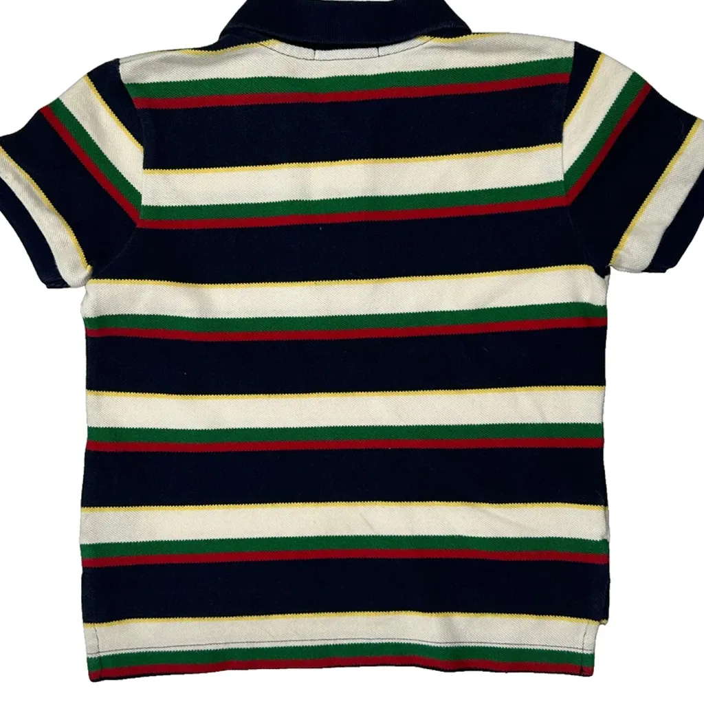Age 4 Polo By Ralph Lauren Striped Polo Shirt - XS Multicoloured Cotton - Image 6