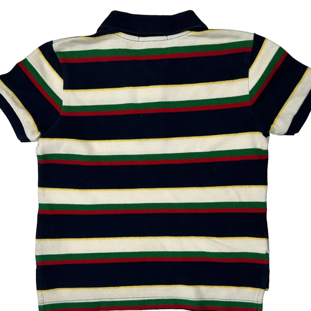 Age 4 Polo By Ralph Lauren Striped Polo Shirt - XS Multicoloured Cotton - Image 7