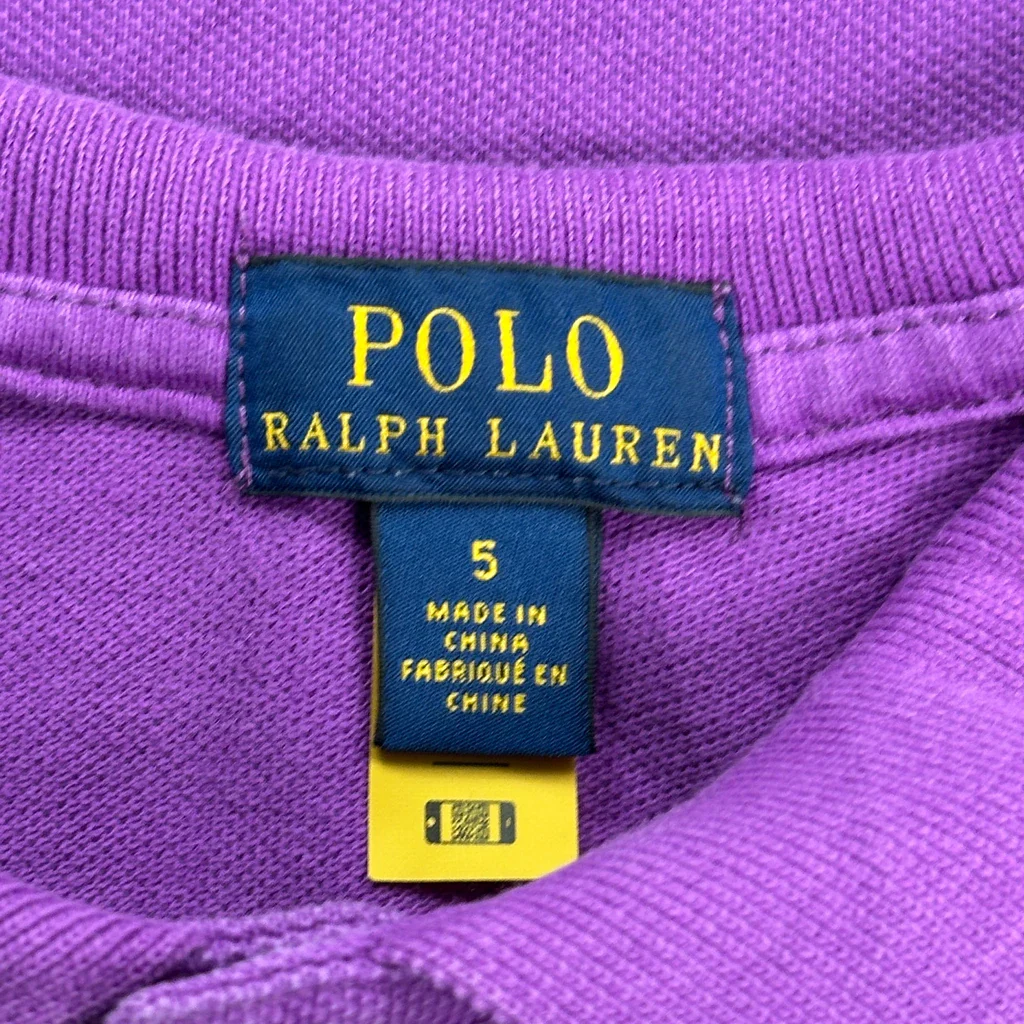 Age 4 Polo By Ralph Lauren Polo Shirt - Small Purple Cotton - Image 3