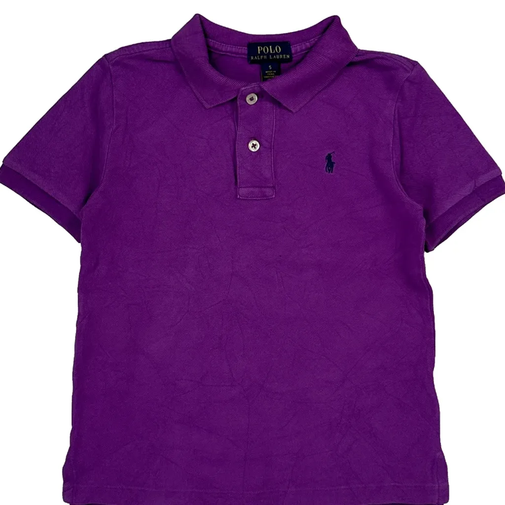 Age 4 Polo By Ralph Lauren Polo Shirt - Small Purple Cotton - Image 4