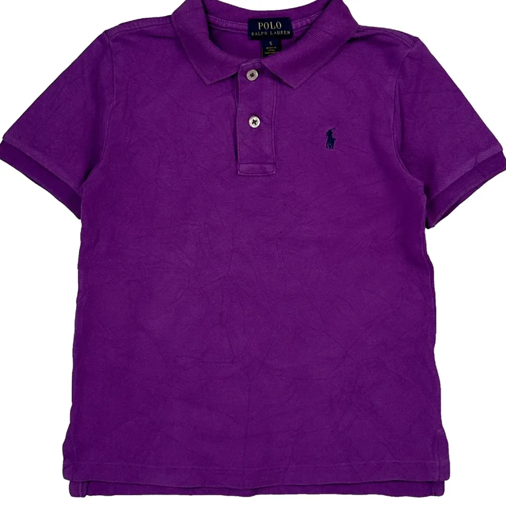 Age 4 Polo By Ralph Lauren Polo Shirt - Small Purple Cotton - Image 5