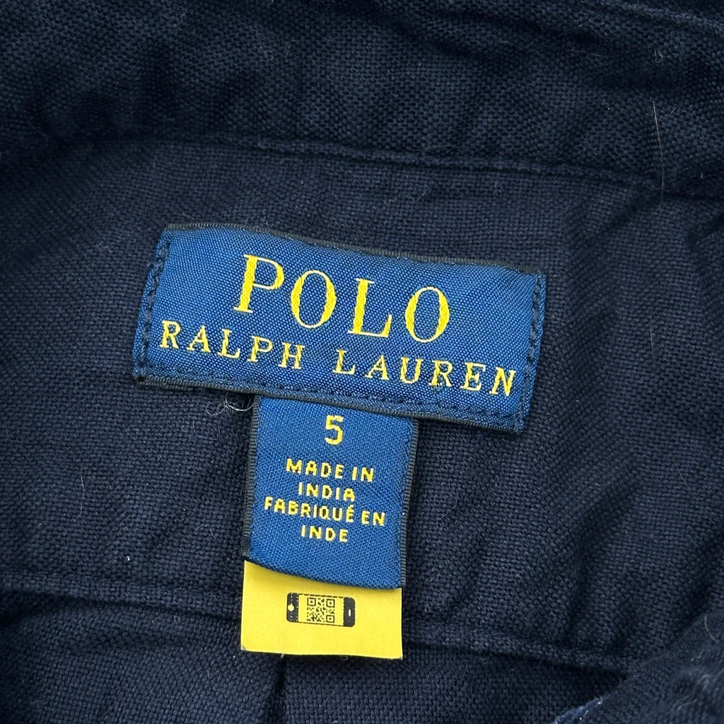 Age 4 Polo By Ralph Lauren Shirt - Small Navy Cotton - Image 3