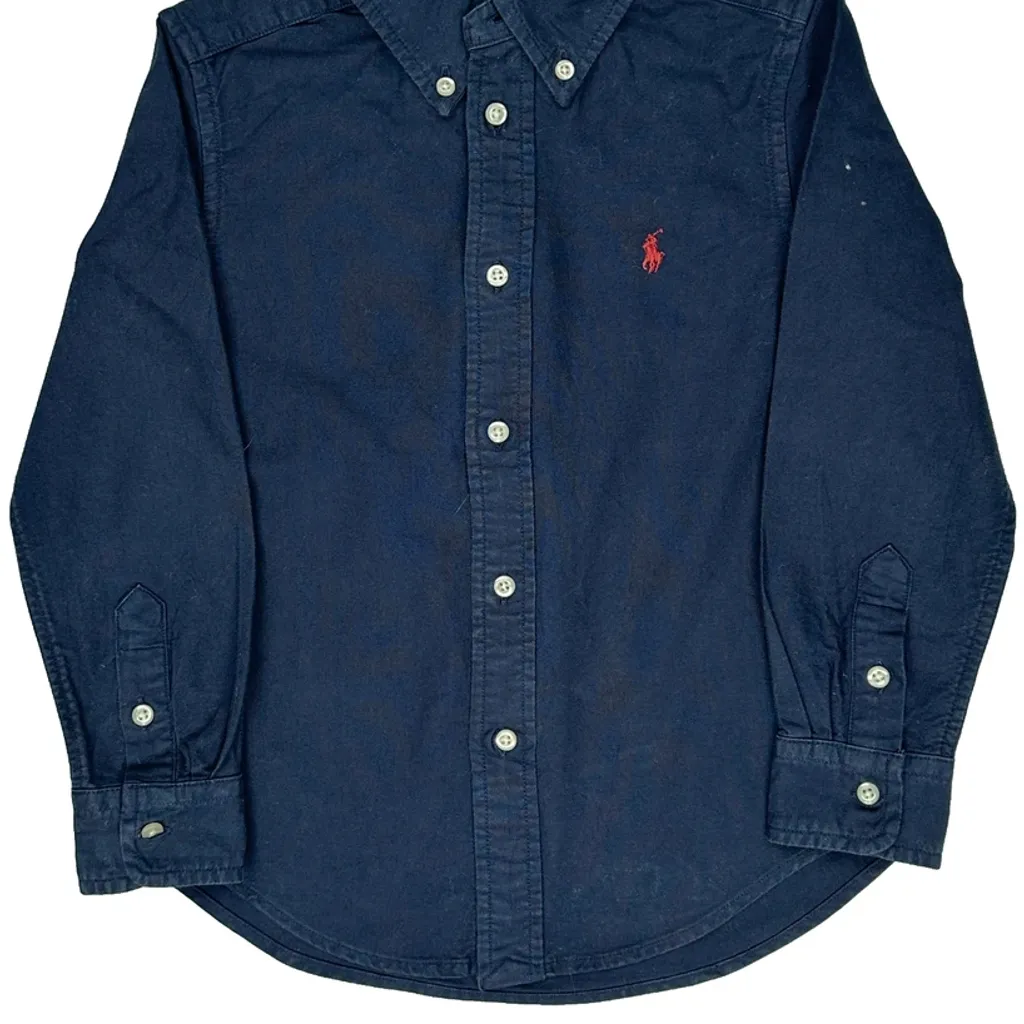 Age 4 Polo By Ralph Lauren Shirt - Small Navy Cotton - Image 4