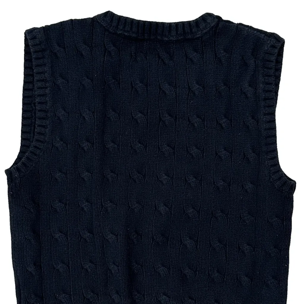Age 4 Polo By Ralph Lauren Sweater Vest - Small Navy Cotton - Image 6