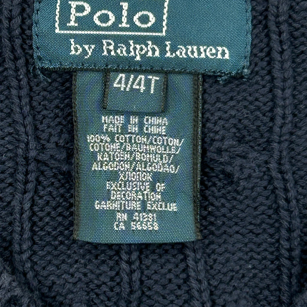 Age 4 Polo By Ralph Lauren Sweater Vest - XS Navy Cotton - Image 3