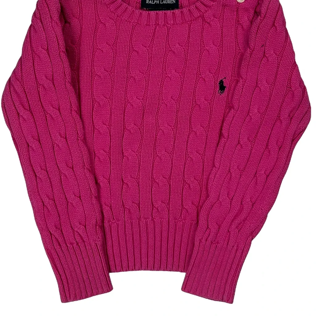 Age 4 Ralph Lauren Jumper - Small Pink Cotton - Image 4