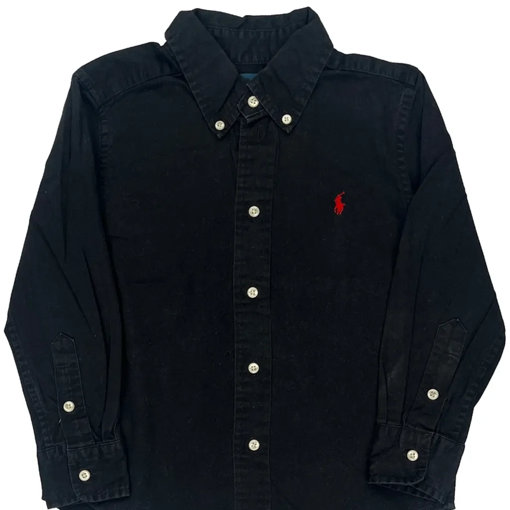 Age 4 Ralph Lauren Shirt - XS Black Cotton - Image 7