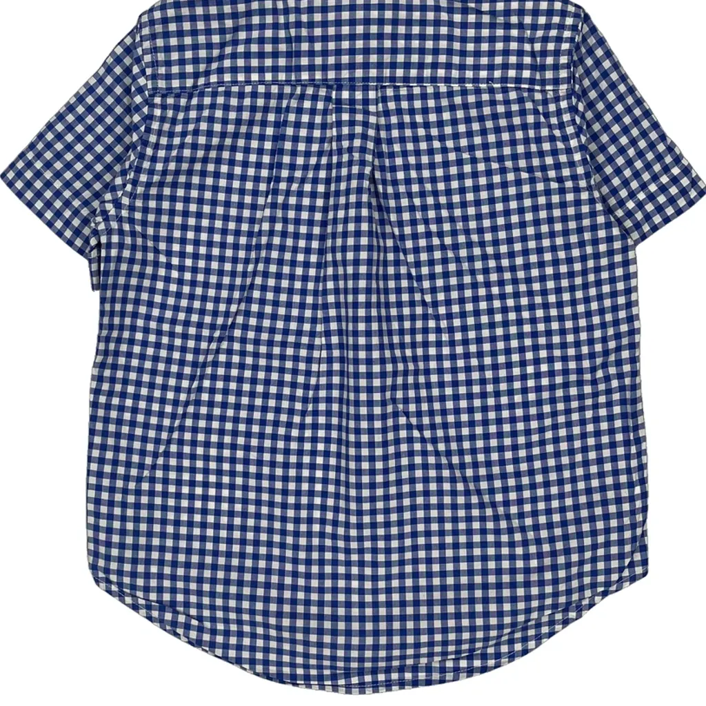 Age 4 Ralph Lauren Checked Short Sleeve Shirt - XS Blue Cotton - Image 7