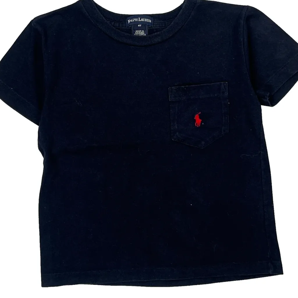 Age 4 Ralph Lauren T-Shirt - XS Black Cotton - Image 4