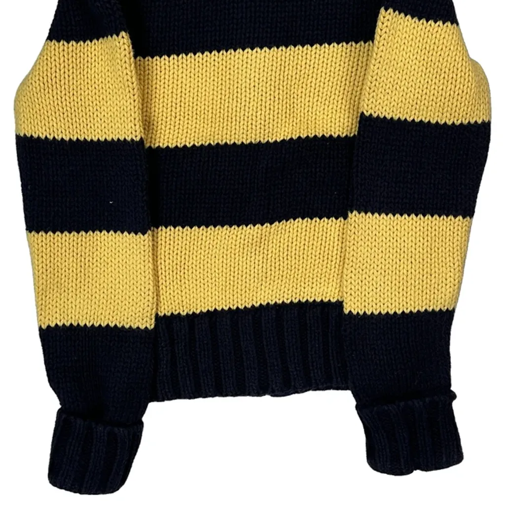 Age 4 Ralph Lauren Striped Zip Up - XS Navy Cotton - Image 6